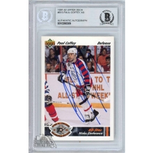 Paul Coffey 1991-92 Upper Deck All-Star Autograph Card #615 BAS