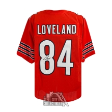 Colston Loveland Autographed Chicago Custom Orange Football Jersey - JSA