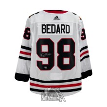 Connor Bedard Autographed Chicago White Adidas Authentic Hockey Jersey - Fanatics