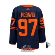 Connor McDavid Autographed Edmonton Adidas Authentic Navy Alternate Hockey Jersey - UDA