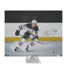 Connor McDavid Autographed Edmonton "Snow The Cameraman" 16x20 Photo - UDA