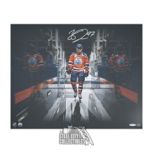 Connor McDavid Autographed Edmonton "Tunnel Vision" 16x20 Photo - UDA