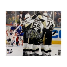 Malkin, Letang, Gonchar Autographed Pittsburgh Penguins 16x20 Photo - BAS LOA