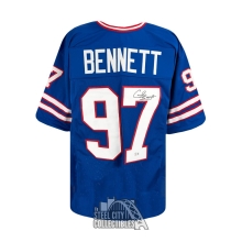 Cornelius Bennett Autographed Buffalo Custom Blue Football Jersey - BAS (7 Signed)
