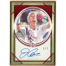Jim Courier 2020 Topps Transcendent Tennis HOF Red Autograph Card #TCA-JCO 1/1