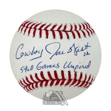Cowboy Joe West 5460 Games Umpired Autographed Official MLB Baseball - BAS