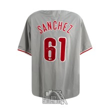 Cristopher Sanchez Autographed Philadelphia Custom Gray Baseball Jersey - BAS