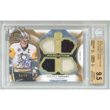 Sidney Crosby 2016-17 Upper Deck The Cup Foundations Jersey Autograph Card #F-SC 1/15 BGS 9.5