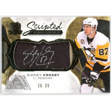 Sidney Crosby 2016-17 Upper Deck The Cup Scripted Swatches Patch Auto Card 26/35