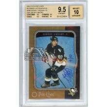 Sidney Crosby 2012-13 Upper Deck O-Pee-Chee 2007-08 O-Pee-Chee Micro Buyback Autograph Card #399 4/10 BGS 9.5