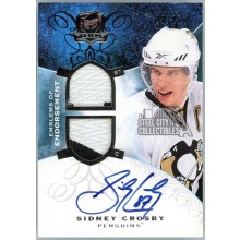 Sidney Crosby 2008-09 Upper Deck The Cup Emblems of Endorsement Dual Patch Autograph Card #EE-SC 7/15
