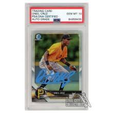 Oneil Cruz 2018 Bowman Draft Chrome Refractor Autograph Card #BDC-40 PSA/DNA 10 (Light Blue)