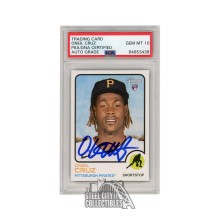 Oneil Cruz 2022 Topps Heritage Autograph Rookie Card #157 PSA/DNA 10