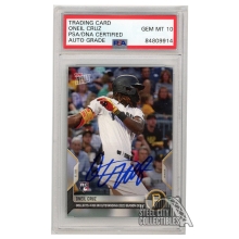 Oneil Cruz 2022 Topps Now Autograph Rookie Card #377 PSA/DNA 10
