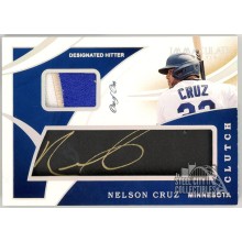 Nelson Cruz 2020 Panini Immaculate Clutch Holo Gold Patch Auto Card #C-NC 1/1