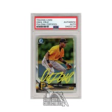Oneil Cruz 2018 Bowman Draft Chrome Refractor Autograph Card #BDC-40 PSA/DNA (Yellow Ink)