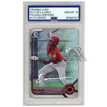 Elly De La Cruz 2022 Bowman Chrome Mojo Refractor Autograph Card #BCP-224 PSA/DNA 10 (White)