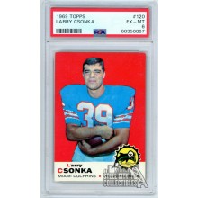 Larry Csonka 1969 Topps Football Rookie Card #120 PSA 6 EX-MT