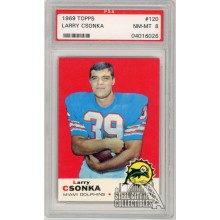 Larry Csonka 1969 Topps Football Rookie Card #120 PSA 8 NM-MT (026)