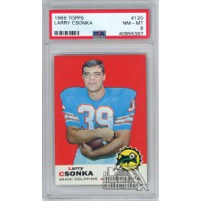 Larry Csonka 1969 Topps Rookie Card #120 PSA 8 NM-MT (387)