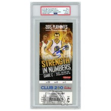 Stephen Curry Autographed 2015 NBA Playoffs Round 1 Game C Ticket PSA 10 PSA/DNA 9