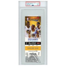Stephen Curry Autographed 2016 NBA Playoffs Round 1 Game 5 Ticket PSA 8 PSA/DNA 10