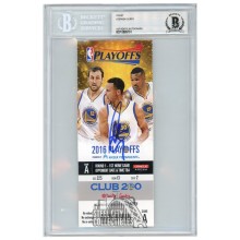 Stephen Curry Autographed 2016 NBA Playoffs Game A Ticket BAS