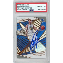 Stephen Curry 2018-19 Panini Revolution Autograph Card #96 PSA/DNA 10