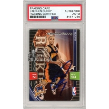 Stephen Curry 2009-10 Panini Adrenalyn XL Autograph Rookie Card PSA/DNA