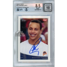 Stephen Curry 2009-10 Topps Autograph Rookie Card #321 BGS 8.5 BAS 10