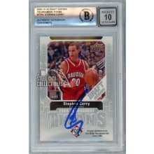 Stephen Curry 2009-10 Upper Deck Draft Edition Tournament Titans Autograph Rookie Card #TT-SC BAS 10