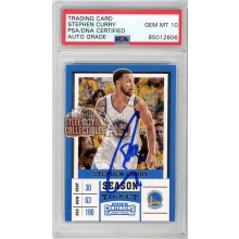 Stephen Curry 2017-18 Panini Contenders Draft Picks Autograph Card #46 PSA/DNA 10