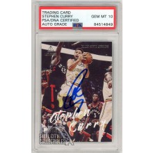 Stephen Curry 2019-20 Panini Chronicles Luminance Autograph Card #151 PSA/DNA 10