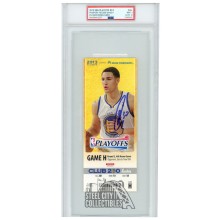 Stephen Curry Autographed 2013 NBA Playoffs Round 2 Game H Ticket PSA 9 PSA/DNA 10