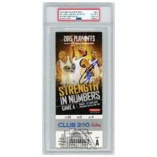 Stephen Curry Autographed 2015 NBA Playoffs Round 1 Game 1 Ticket PSA 6 PSA/DNA 10
