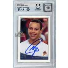 Stephen Curry 2009-10 Topps Autograph Rookie Card #321 BGS 8.5 BAS 10
