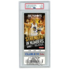 Stephen Curry Autographed 2015 NBA Playoffs Round 2 Game 2 Ticket PSA 8 PSA/DNA 9