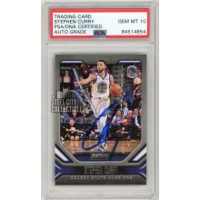 Stephen Curry 2019-20 Panini Chronicles Playbook Autograph Card #166 PSA/DNA 10