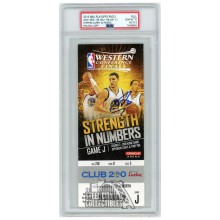 Stephen Curry Autographed 2015 WCF Round 3 Game 2 Ticket PSA 10 PSA/DNA 9