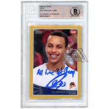 Stephen Curry 2009 Topps Gold Auto "All Time 3pt Champ" Rookie #321 /2009 BAS
