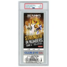 Stephen Curry Autographed 2015 NBA Playoffs Round 1 Game 1 Ticket PSA 9 PSA/DNA Authentic