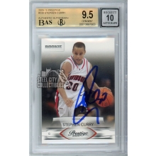 Stephen Curry 2009-10 Panini Prestige Autograph Rookie Card #230 BGS 9.5 AUTO 10