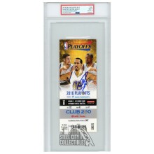 Stephen Curry Autographed 2016 NBA Playoffs Round 2 Game H Ticket PSA 9 PSA/DNA 10