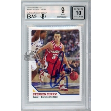 Stephen Curry 2008 Sports Illustrated SI For Kids Autograph Rookie Card #304 BGS 9 BAS 10