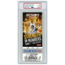 Stephen Curry Autographed 2015 NBA Playoffs Round 2 Game 2 Ticket PSA 8 PSA/DNA 10