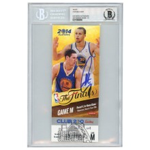 Stephen Curry Autographed 2014 NBA Finals Game M Ticket BAS 10