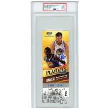 Stephen Curry Autographed 2014 NBA Playoffs Round 1 Game 6 Ticket PSA 9 PSA/DNA 10