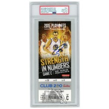 Stephen Curry Autographed 2015 NBA Playoffs Round 1 Game C Ticket PSA 10 PSA/DNA Authentic