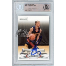 Stephen Curry 2009-10 Panini Prestige Autograph Rookie Card #157 BAS