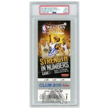 Stephen Curry Autographed 2015 WCF Round 3 Game 1 Ticket PSA 9 PSA/DNA 10